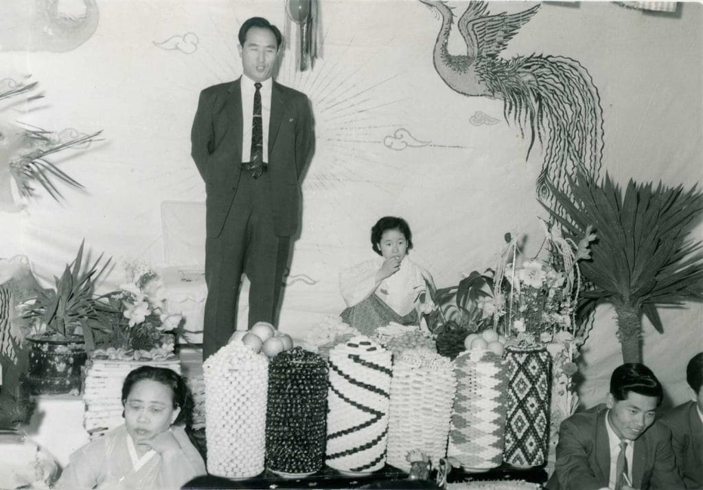 May 15, 1961: The banquet for the thirty-three couples, with True Parents, following the Blessing Ceremony
