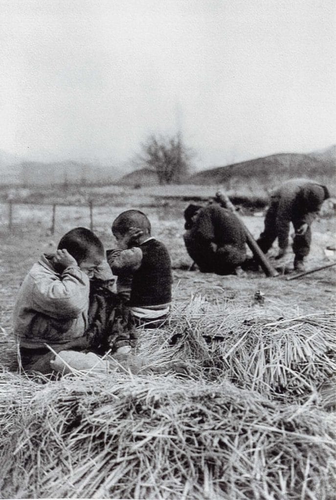 The devastation of the Korean War, which began on June 25, 1950, resulted from key figures not recognizing the Messiah. Here, the men in the background launch artillery shells.