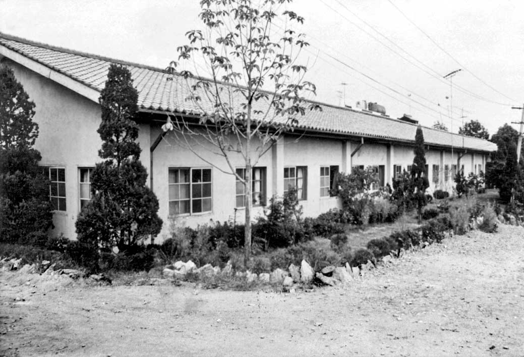 One of three original main buildings of the Central Training Center; two of the three are still in use today.